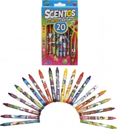 Crayons cire parfumés SCENTOS, set de 20 pièces