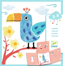 Coloriage avec pochoirs en trois parties DJECO