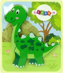Puzzle en bois dinosaure vert