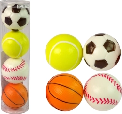 ensemble de balles souples pour enfants – football, golf, tennis, basketball (4 pcs)