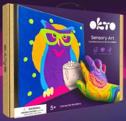 OKTO Hibou kit artistique de peinture sur toile 29x29 cm