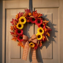 Décoration automnale tournesols, 4 pièces