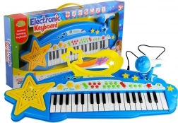 Clavier pour enfants 37 touches avec MP3 et micro – bleu