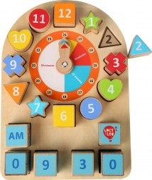 Horloge et formes en bois LUCY & LEO – jeu éducatif Montessori