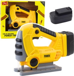 Scie sauteuse pour enfants à batterie avec lumières et sons – jaune