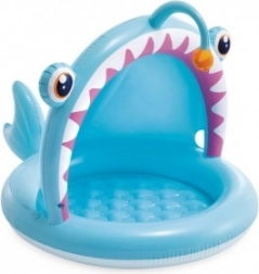 Piscine gonflable pour enfants en forme de poisson avec auvent