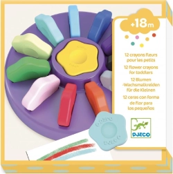 DJECO crayons de cire en forme de fleurs pour tout-petits