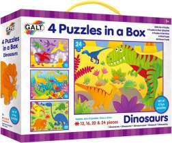 Galt puzzle Dans le pays des dinosaures 4 en 1 (12–24 pièces)