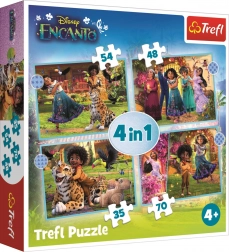 Puzzle Encanto 4-en-1 pour enfants (35–70 pièces) par Trefl