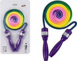 Corde à sauter arc-en-ciel Poignées violettes Coordination des mouvements