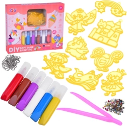 Kit créatif de fabrication de porte-clés – pochoirs et peintures