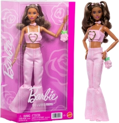 barbie deluxe style denim rose – poupée mode avec accessoires