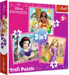 Puzzle 3-en-1 – belles fleurs – DISNEY PRINCESS Trefl