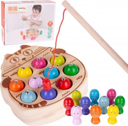 Jeu en bois magnétique de pêche aux poissons – chaton