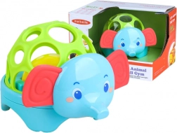 animal safari – hochet et anneau de dentition souple avec lumière LED