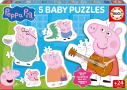 Puzzle bébé Peppa Pig 5-en-1 (2–5 pièces)