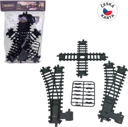 Ensemble de rails pour circuit de train 22 cm avec croisement et aiguillages