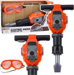 Marteau-piqueur pour enfants avec lunettes de protection, orange