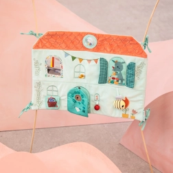 Panneau textile pour lit bébé - petite maison du faon Stella et du petit dragon Joe