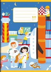 Cahier scolaire A5 avec ligne auxiliaire Espace