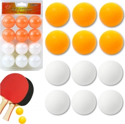 Balles de ping-pong blanches et orange 12 pcs