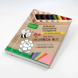 Kit créatif avec crayons en cire d'abeille
