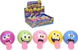 Balle lumineuse avec sourire et langue 5,5 cm