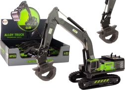Jouet Pelle sur chenilles avec grappin en métal 1:55 noir-vert