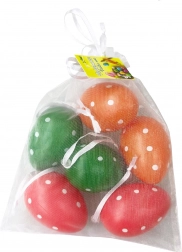 Œuf décoratif en plastique coloré 4x6 cm