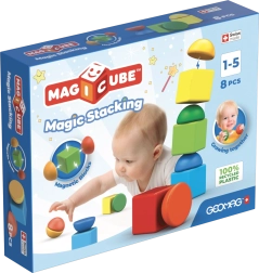 Geomag Magicube Stacking – jeu de construction magnétique pour les plus petits, 8 pièces