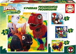 Educa Puzzle Spidey et ses amis extraordinaires : Dino-web 4-en-1