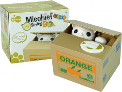 Tirelire Boîte à argent Chat apprend à économiser Orange
