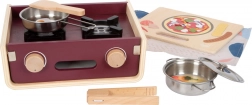 cuisinière de camping en bois SMALL FOOT – cuisine pour enfants portable 5-en-1