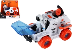 Voiture spatiale à inertie avec astronaute, véhicule en plastique 9 × 13 cm