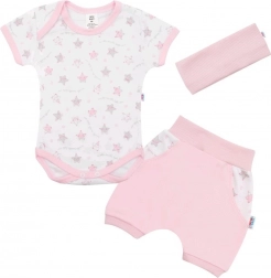 Ensemble estival en coton 3 pièces pour bébé New Baby Perfect Summer rose 92