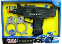 Pistolet de police avec menottes – set pour enfants pour petits policiers