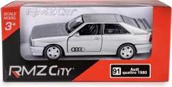 Modèle en métal RMZ City Audi Quattro Coupé argent 1:35 avec pull-back