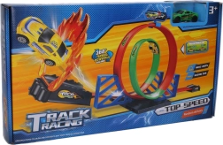 Piste avec boucle et rampe de feu 100 × 22 × 27 cm