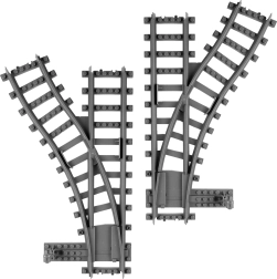 jeu de construction bloxo aiguillages pour trains et tramways rappa – lot de 2 pcs