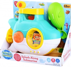 Sous-marin en plastique pour le bain avec ventouses et pelle 23 cm