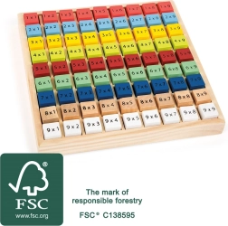 small foot tableau éducatif en bois pour la table de multiplication