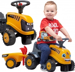 Draisienne JCB avec remorque pour enfants dès 1 an