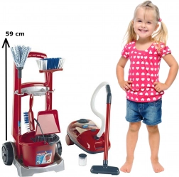 Chariot de ménage pour enfants avec aspirateur Vileda Junior par Klein
