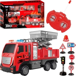 woopie camion de pompiers télécommandé avec nacelle 1:16