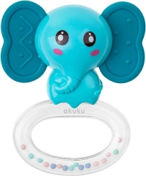 Hochet de dentition en silicone Akuku éléphant