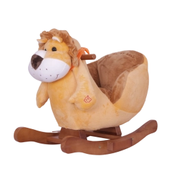 Lion à bascule avec foulard orange pour enfants