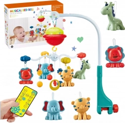 Mobile de lit avec projecteur et télécommande