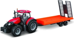 Bburago tracteur de ferme avec remorque 10 cm – CASE IH Optum CVX 300 avec porte-engins surbaissé