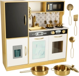 Cuisine en bois pour enfants avec réfrigérateur et tableau LULILO