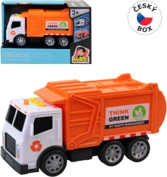 Camion-benne à ordures à piles avec lumière et son